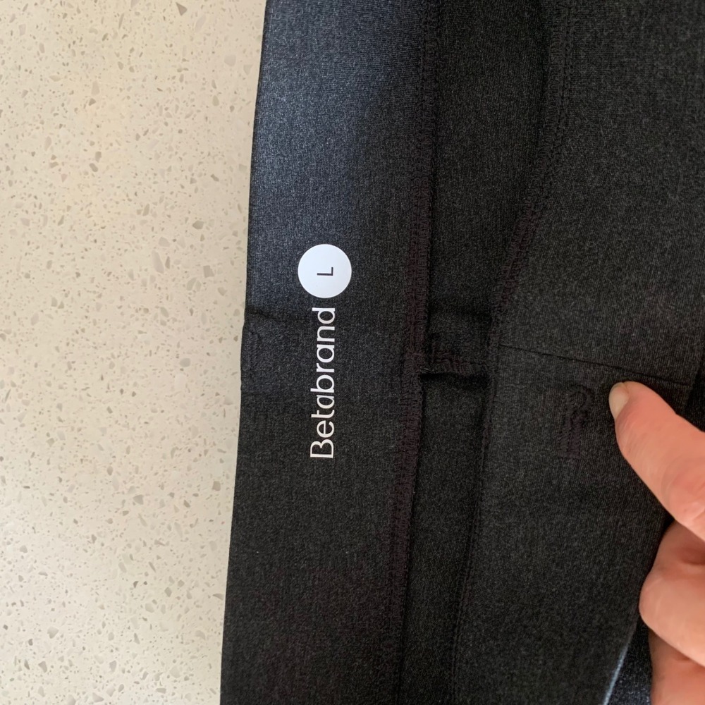 Betabrand Dress Pant‎ Yoga Pants Charcoal Gray Straight Leg Large W0076-CHL - Picture 4 of 5